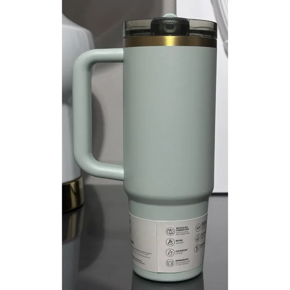 STANLEY QUENCHER PROTOUR FLIP STRAW TUMBLER | 30 OZ, GILDED CELADON - Picture 2 of 4